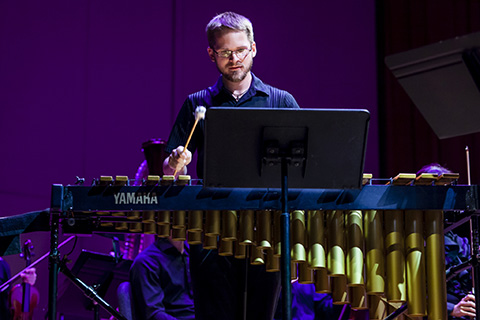 Musician during a percussion solo