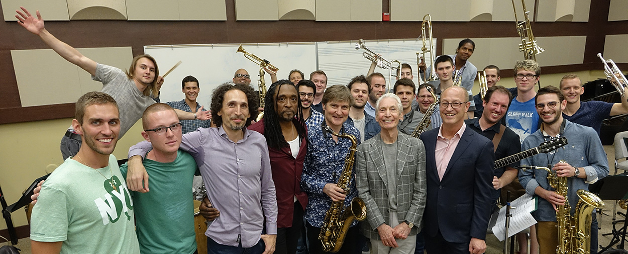 Members of the Rolling Stones visit the University of Miami